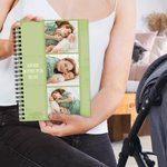 Personalisierte 3 Fotos A5 Spiral Notebook mit Text 60 Blätter Muttertag Vatertag Jahrestag Geschenk für Familie Paar