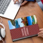 Personalisierte 3 Fotos A5 Spiral Notebook mit Text 60 Blätter Muttertag Vatertag Jahrestag Geschenk für Familie Paar