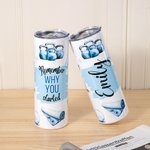 Personlig akvarell treningsutstyr Hvorfor du startet 20 oz tynn tumbler med lokk halm motiverende bursdagsgave til treningstrener Gym Lover