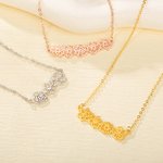 Personalized Dainty 1-8 Birth Flowers Necklace Family Jewellery Mother's Day Birthday Anniversary Gift for Women