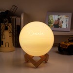 Personalisiertes 3D-Basketball 16 Dimmbare Farbe Touch-LED-Nachtlicht mit Hölzernen Sockel Fernbedienung Zimmer Deko Geschenk für Sportliebhaber
