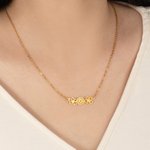 Personalized Dainty 1-8 Birth Flowers Necklace Family Jewellery Mother's Day Birthday Anniversary Gift for Women