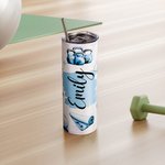 Personlig akvarell treningsutstyr Hvorfor du startet 20 oz tynn tumbler med lokk halm motiverende bursdagsgave til treningstrener Gym Lover