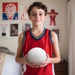 Personalisiertes 3D-Basketball 16 Dimmbare Farbe Touch-LED-Nachtlicht mit Hölzernen Sockel Fernbedienung Zimmer Deko Geschenk für Sportliebhaber