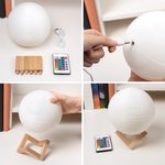Personalisiertes 3D-Basketball 16 Dimmbare Farbe Touch-LED-Nachtlicht mit Hölzernen Sockel Fernbedienung Zimmer Deko Geschenk für Sportliebhaber