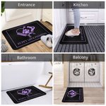 Personalized Grooming Elements Paw Print Anti-slip Multi-color Faux Glitter Doormat with Text Pet Salon New Business Gift for Pet Groomer Owner