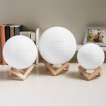 Personalisiertes 3D-Basketball 16 Dimmbare Farbe Touch-LED-Nachtlicht mit Hölzernen Sockel Fernbedienung Zimmer Deko Geschenk für Sportliebhaber