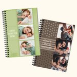 Personalisierte 3 Fotos A5 Spiral Notebook mit Text 60 Blätter Muttertag Vatertag Jahrestag Geschenk für Familie Paar