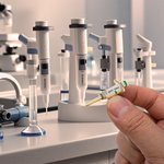 Personalized Multicolor Micropipette-shaped Laboratory Pin with Text Laboratory Graduation Season Gift for Chemists Doctors
