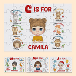 Personalized Fantasy Unicorn Dinosaur Vehicle Cartoon Wooden Jigsaw Puzzles with Name Kid Educational Toy Birthday Affirmation Gift for Boys Girls