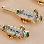 Personalized Multicolor Micropipette-shaped Laboratory Pin with Text Laboratory Graduation Season Gift for Chemists Doctors