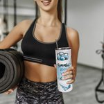 Personlig akvarell treningsutstyr Hvorfor du startet 20 oz tynn tumbler med lokk halm motiverende bursdagsgave til treningstrener Gym Lover