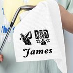 Spersonalizowany ręcznik King Queen of The Green Golf Player Silhouette Absorbent Waffle Sports Towel z imieniem i nazwiskiem Urodzinowy prezent drużynowy dla golfisty Golf Tata Mama