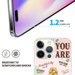 Spersonalizowane etui na iPhone'a z imieniem i nazwiskiem Self Care You Are Bible Verse Affirmation Cartoon Slim Inspirujący prezent dla kobiet i dziewcząt