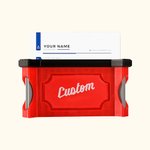 Gepersonaliseerde Cool Stash Box stijl 3D afdrukken visitekaarthouder met tekst Office Dest Accessory zakelijke kerstcadeau voor mannen
