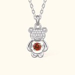Henkilökohtainen Söpö Shining Bear Zircons Sparkling Dance Birthstone kaulakoru korut syntymäpäivä vuosipäivä lahja hänelle