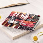 Spersonalizowana przenośna biblioteka Retro Cartoon Character Design Button Book Sleeve Padded Protector z imieniem Powrót do szkoły Prezent do czytania dla miłośników książek