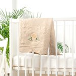 Gepersonaliseerde geborduurde schattige salie Mallard eend monogram 100% katoen zacht baby dekbed deken met monogram Baby Shower Gift voor pasgeborenen