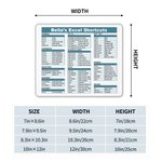Gepersonaliseerd Excel Sneltoets Ontwerp Antislip Muismat met Tekst Bureau-accessoires Kantoorgeschenk voor Collega