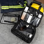 Personalized Fluorescent Reflective Strip Name Large Waterproof Toiletry Bag with Multi-Compartment Travel Essentials Birthday Gift for Firefighter
