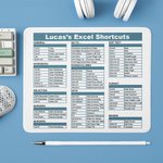Gepersonaliseerd Excel Sneltoets Ontwerp Antislip Muismat met Tekst Bureau-accessoires Kantoorgeschenk voor Collega