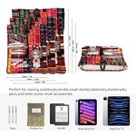 Spersonalizowana przenośna biblioteka Retro Cartoon Character Design Button Book Sleeve Padded Protector z imieniem Powrót do szkoły Prezent do czytania dla miłośników książek