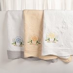 Gepersonaliseerde geborduurde schattige salie Mallard eend monogram 100% katoen zacht baby dekbed deken met monogram Baby Shower Gift voor pasgeborenen