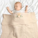 Gepersonaliseerde geborduurde schattige salie Mallard eend monogram 100% katoen zacht baby dekbed deken met monogram Baby Shower Gift voor pasgeborenen