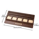 Gepersonaliseerde Tabletop Houten bordspel kaart Resource Tokens Organizer Tray met gegraveerde naam Game Night Verjaardagsfeestje Gift voor Game Love