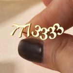 Personalised Dainty Angel Number Lucky Number Stud Earrings Birthday Gift for Friends Girls