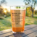 Spersonalizowany kieliszek do piwa 16 uncji z imieniem i nazwiskiem Oktoberfest Imprezowy prezent urodzinowy dla miłośnika trunków