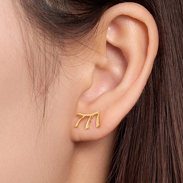 Personalised Dainty Angel Number Lucky Number Stud Earrings Birthday Gift for Friends Girls