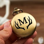 Personligt graverat monogram Klassiskt fickur Födelsedag Alla hjärtans dag Fars dag Gåva för män