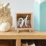Hucha de madera transparente con hucha y entrada deslizante Decoración de la habitación infantil Regalo de cumpleaños para niños y niñas