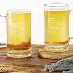 Spersonalizowany Grawerowany Zabawny Cytat Definicja Imię 16oz Szklany Kufel do Piwa z Uchwytem Prezent Urodzinowy dla Mężczyzn Przyjaciół Miłośników Alkoholi