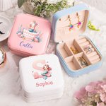Personalised Cute Pink Fantasy Mermaid Initial Name Jewellery Box Back-to-school Season Birthday Baptism Gift for Girls