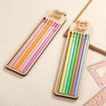 Personalisierte Packung von 6 Pastell bunte Bleistifte mit eingraviertem Namen Schule Versorgung zurück zu Schule Geschenk für Kinder