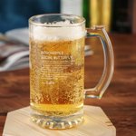Spersonalizowany Grawerowany Zabawny Cytat Definicja Imię 16oz Szklany Kufel do Piwa z Uchwytem Prezent Urodzinowy dla Mężczyzn Przyjaciół Miłośników Alkoholi
