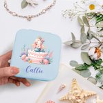 Personalised Cute Pink Fantasy Mermaid Initial Name Jewellery Box Back-to-school Season Birthday Baptism Gift for Girls