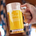 Verre à Bière Whisky Personnalisé avec Nom de l'Alcool et du 