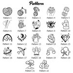 Lot de 10 étiquettes personnalisées en cuir avec nom gravé et rivets Accessoires de tricot Cadeau pour les amateurs de couture et de bricolage