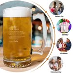 Spersonalizowany Grawerowany Zabawny Cytat Definicja Imię 16oz Szklany Kufel do Piwa z Uchwytem Prezent Urodzinowy dla Mężczyzn Przyjaciół Miłośników Alkoholi