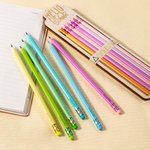 Personalisierte Packung von 6 Pastell bunte Bleistifte mit eingraviertem Namen Schule Versorgung zurück zu Schule Geschenk für Kinder