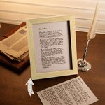 Recette/lettre manuscrite personnalisée transférée sur un panneau en bois pour un souvenir
