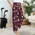 Personalisierte Golfball Club Name Soft Drawstring Lounge Pyjama Hose mit Tasche Comfy Sleepwear Geburtstag Geschenk für Männer Frauen Golfliebhaber