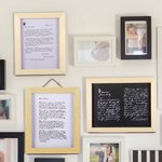 Recette/lettre manuscrite personnalisée transférée sur un panneau en bois pour un souvenir