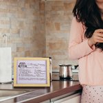 Recette/lettre manuscrite personnalisée transférée sur un panneau en bois pour un souvenir