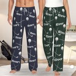 Personalisierte Golfball Club Name Soft Drawstring Lounge Pyjama Hose mit Tasche Comfy Sleepwear Geburtstag Geschenk für Männer Frauen Golfliebhaber