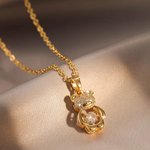 Henkilökohtainen Söpö Shining Bear Zircons Sparkling Dance Birthstone kaulakoru korut syntymäpäivä vuosipäivä lahja hänelle