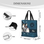 Borsa da spesa capiente con design di cane o gatto personalizzabile fino a 8 nomi regalo di compleanno per amanti degli animali